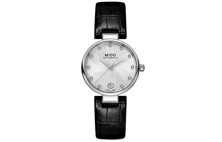 

MIDO Часы Baroncelli Automatic Mechanical Movement Women's Watch 33mm White Dial Stainless Steel Case Leather Strap, White