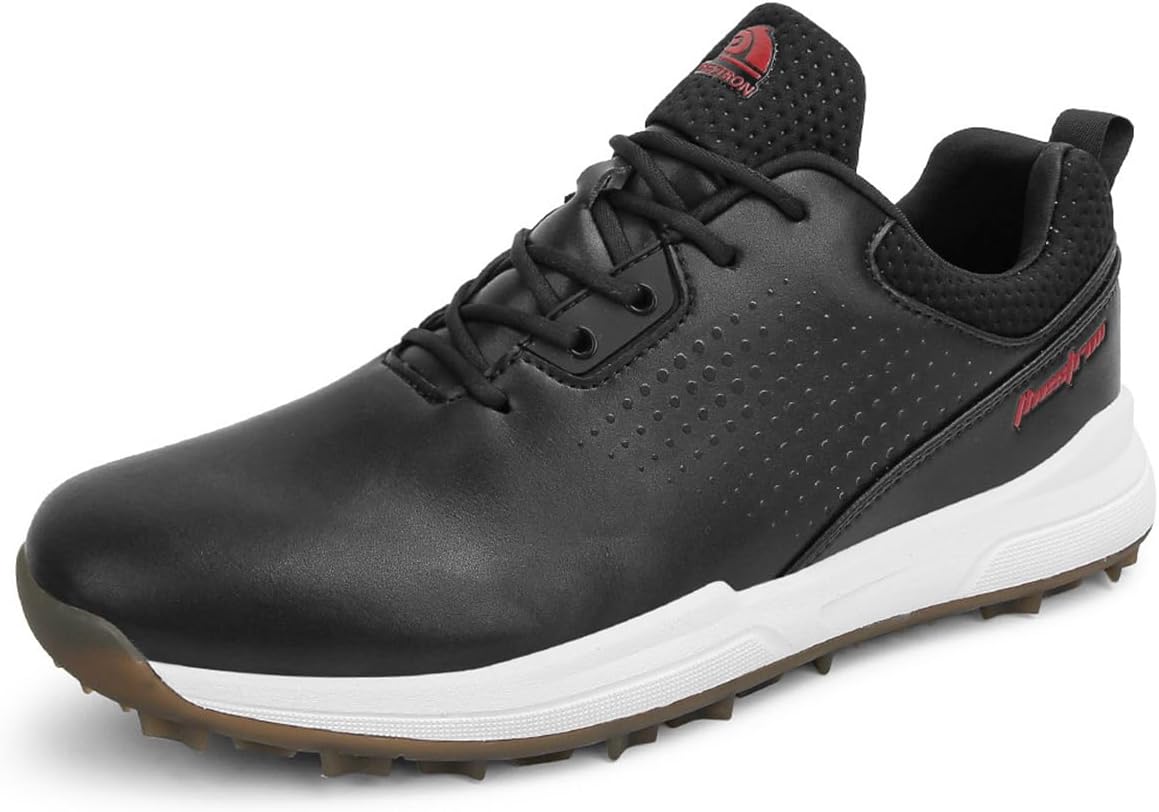 

Водонепроницаемые мужские ботинки для гольфа, нескользящие, водоотталкивающие, легкие, дышащие, профессиональная обувь для гольфистов на открытом воздухе Omcam, черный