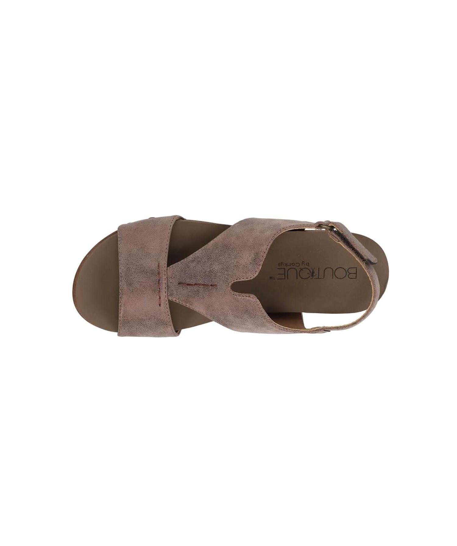 Женские освежающие босоножки на танкетке бронзового цвета Corkys Footwear, цвет bronze — фото 4
