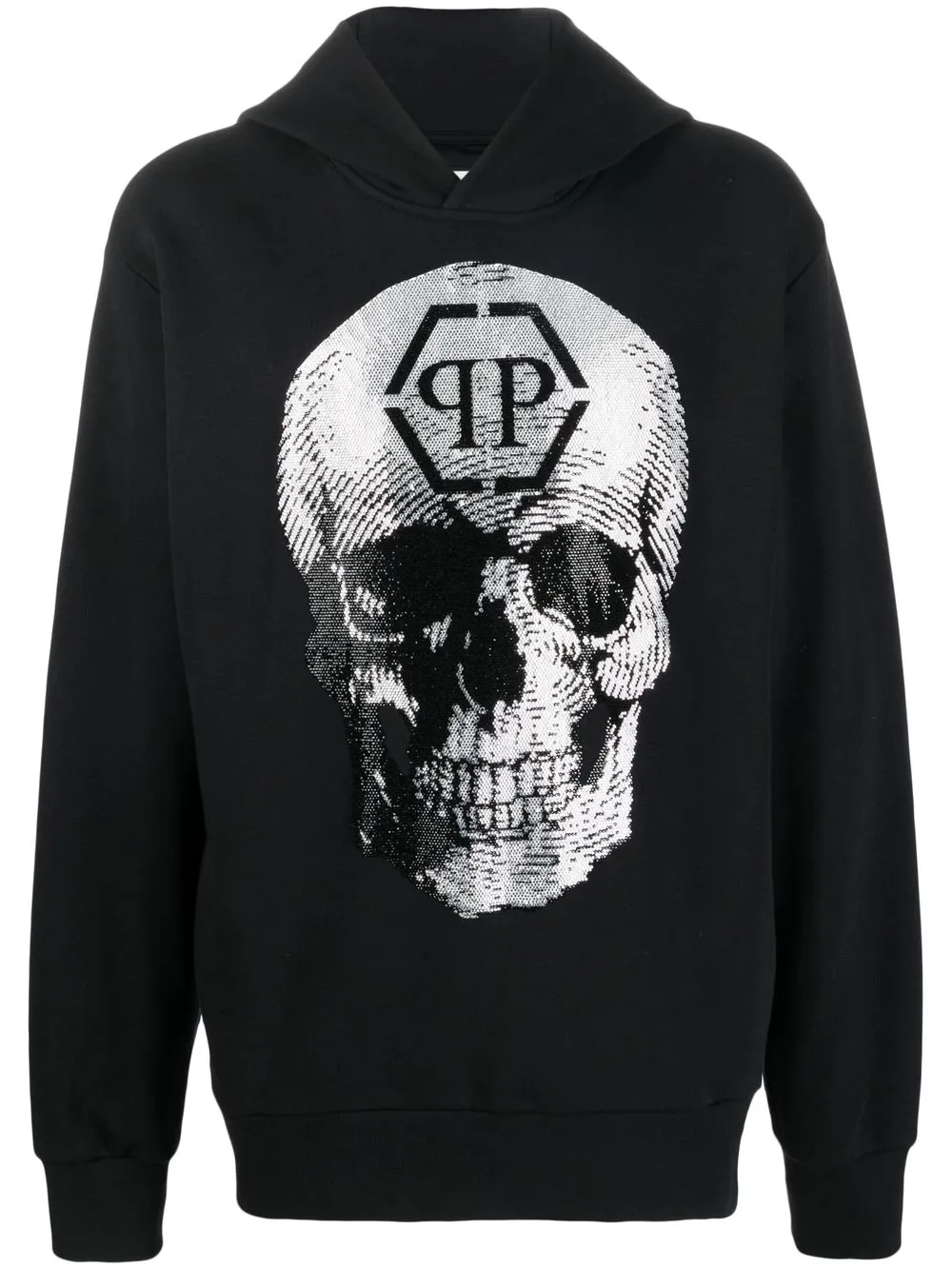 

Худи с логотипом Skull Philipp Plein, черный