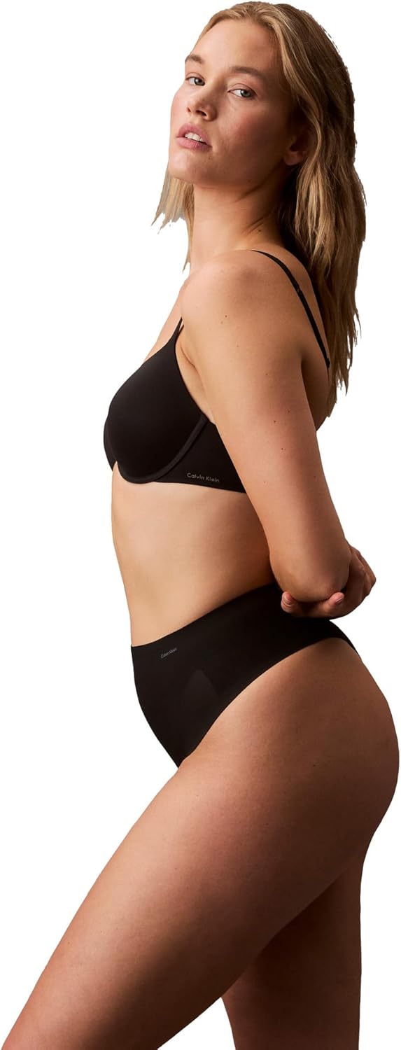 Женские утягивающие трусики-стринги Calvin Klein Stay-Put Mesh с высокой талией, Black — фото 2