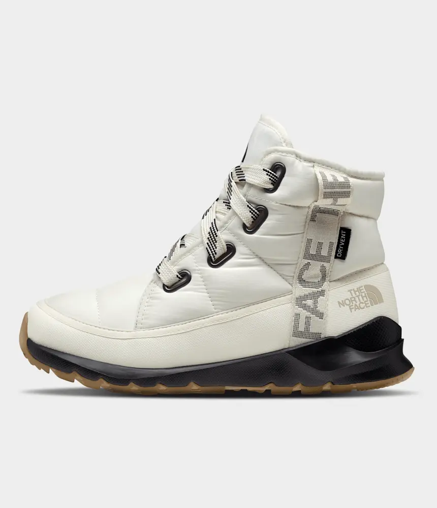 Женские водонепроницаемые ботинки THERMOBALL Lace Up Luxe The North Face, Gardenia White/TNF Black