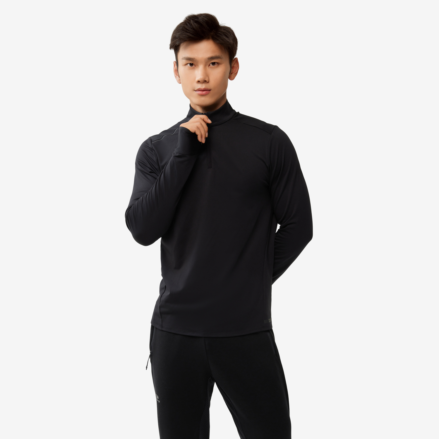 

Мужская беговая флисовая футболка с длинным рукавом Kalenji