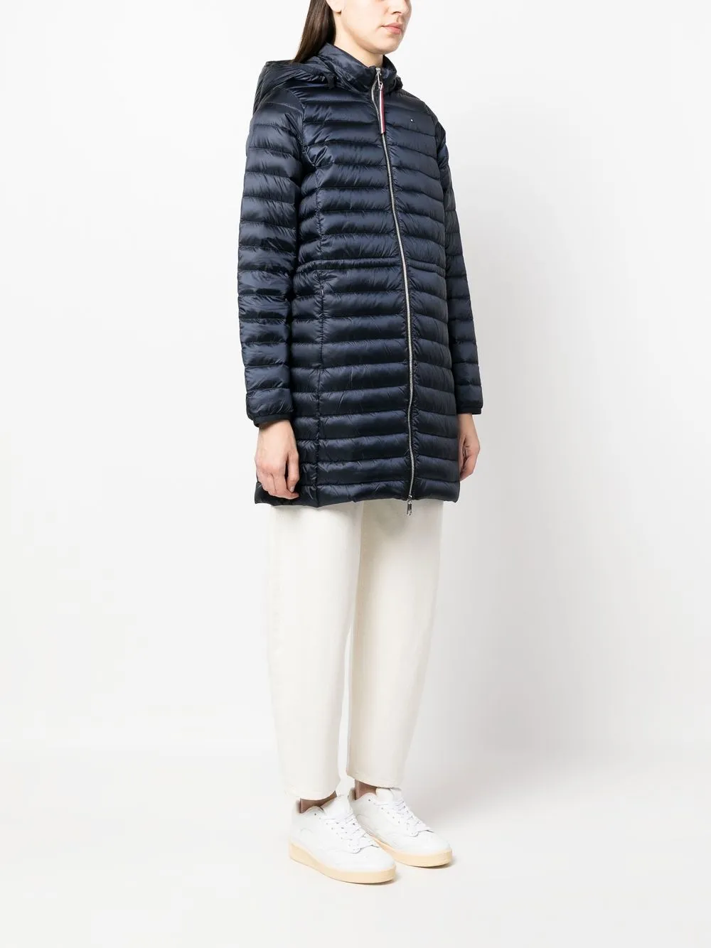 Пуховик Feminine Tommy Hilfiger, синий — фото 3