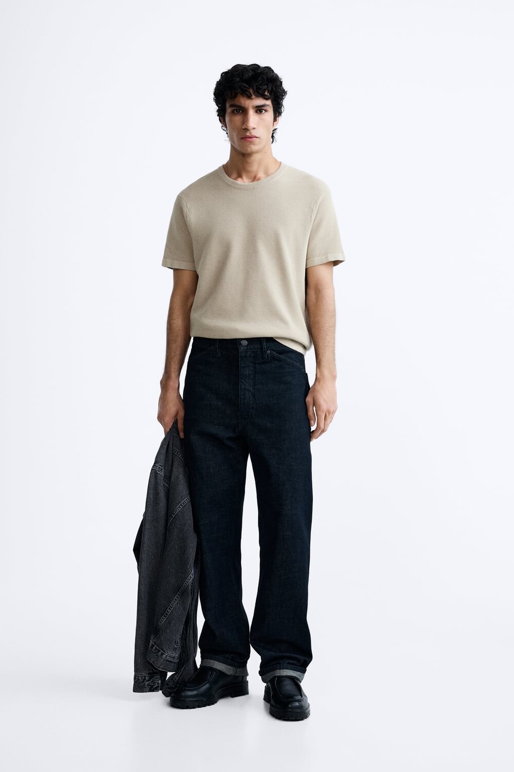 

Фактурный свитер ZARA, песок