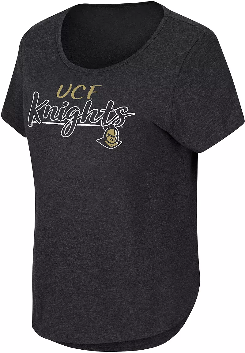 

Женская черная футболка с изогнутым подолом Colosseum UCF Knights