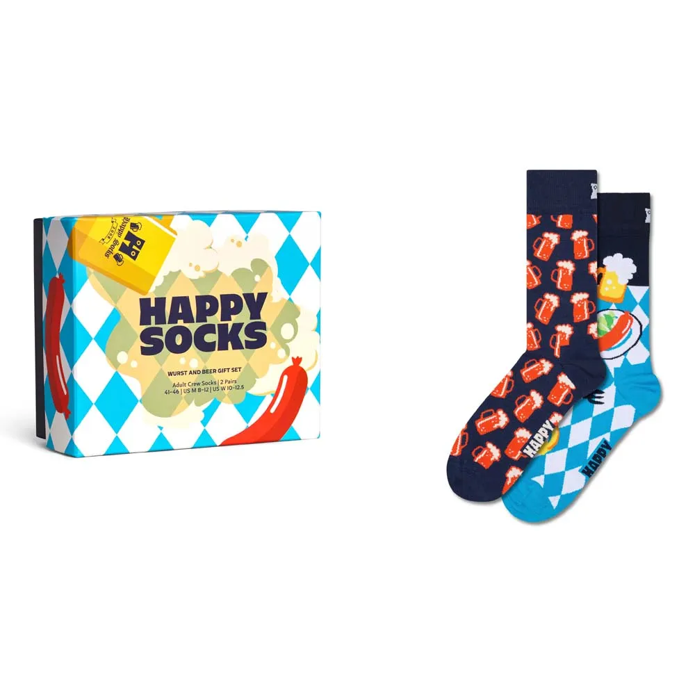 

Носки 2 шт Happy Socks Wurst and beer gift set crew, синий