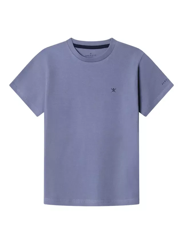 Детская хлопковая футболка с круглым вырезом Hackett London, Thames Blue