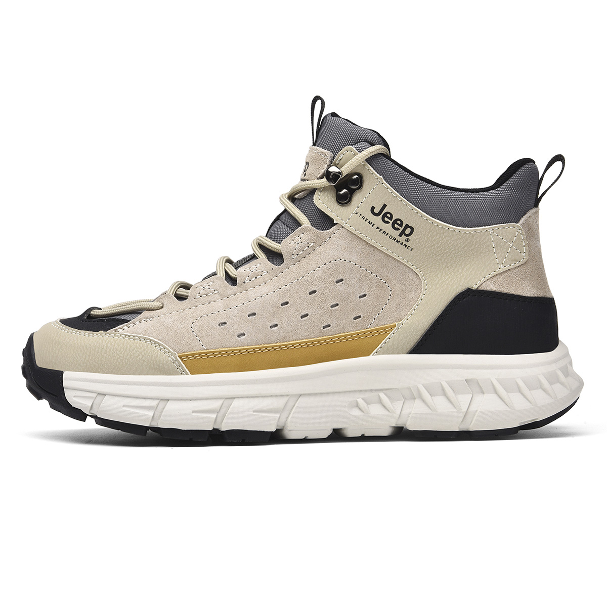 

Jeep Мужские трекинговые ботинки Mid Top Mountaineering Hiking Shoes песочного цвета, цвет Sand
