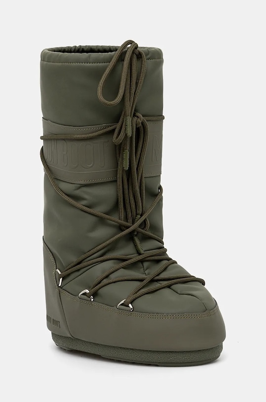 Зимние ботинки женские Moon Boot MB ICON RUBBER из искусственной кожи, зеленый