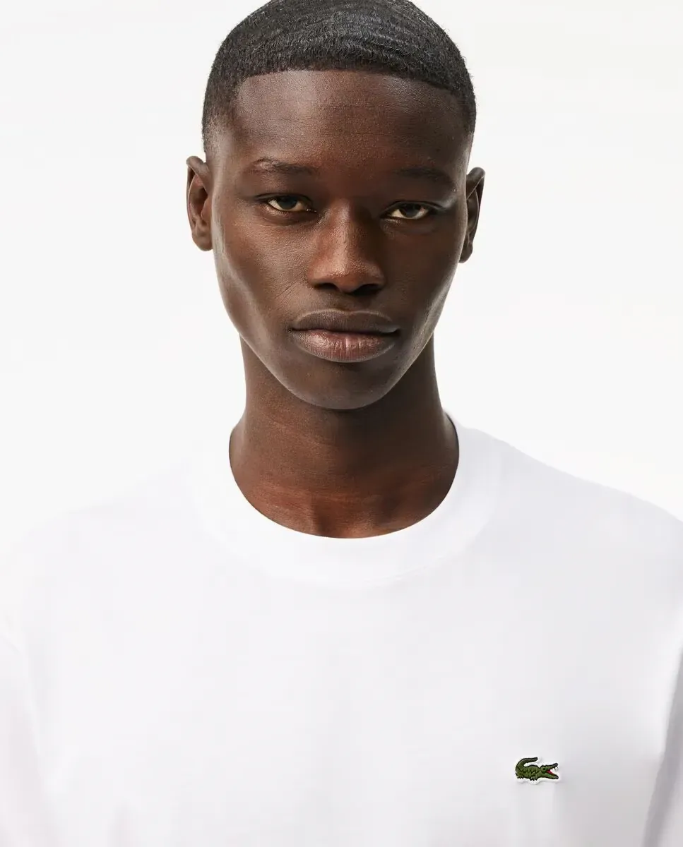 Футболка мужская Lacoste с длинными рукавами, хлопок, белый — фото 3