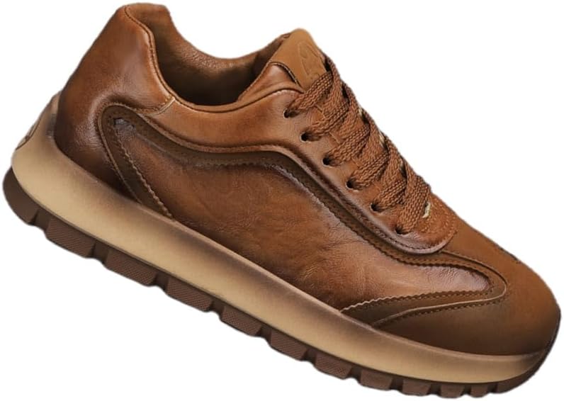 

Мужские повседневные водонепроницаемые кроссовки в ретро-стиле - мягкая подошва - спортивная обувь Fmshi, коричневый