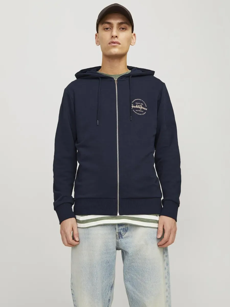 

Толстовка Jack & Jones "JJFOREST SWEAT ZIP HOOD", синий