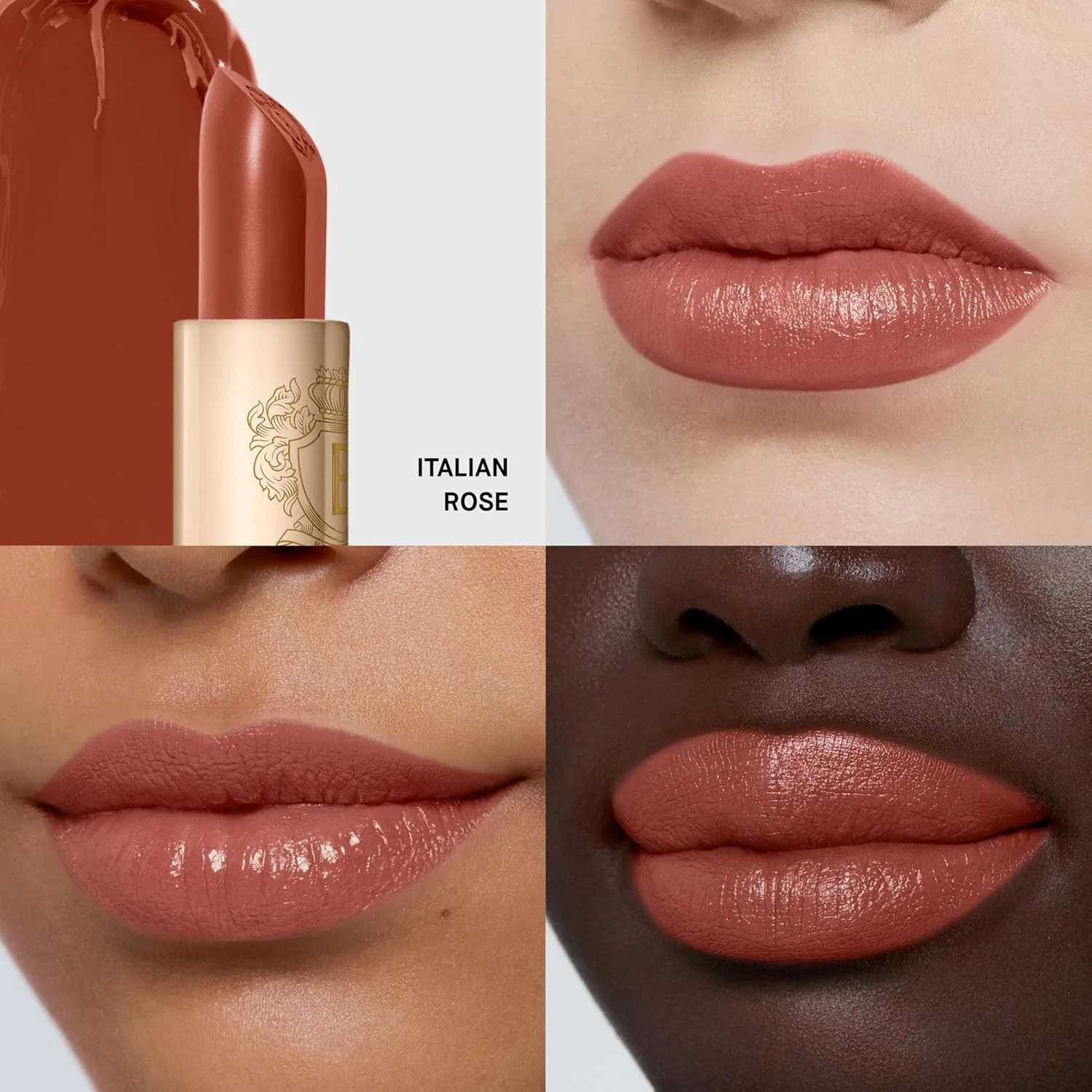 Помада Bobbi Brown Luxe | Яркая, ухаживающая за кожей помада для насыщенного сатинового финиша | Масло ромашки и воск из цветков жасмина, 0,12 унции, 09 Italian Rose (Warm brown rose) — фото 2