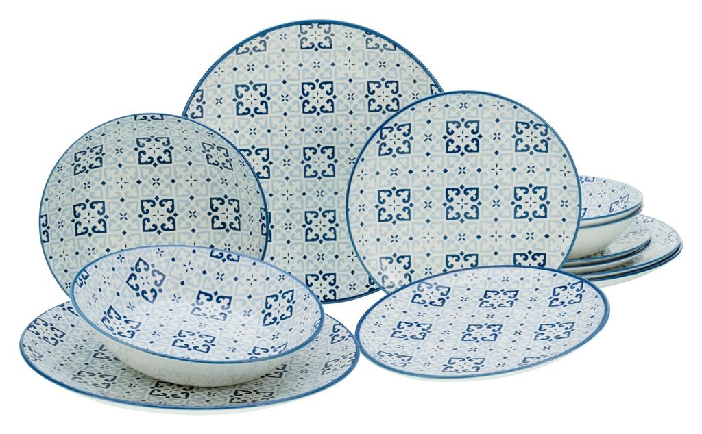 

CreaTable, 17849, Yara Blue, набор тарелок, 12 предметов, керамика, синий