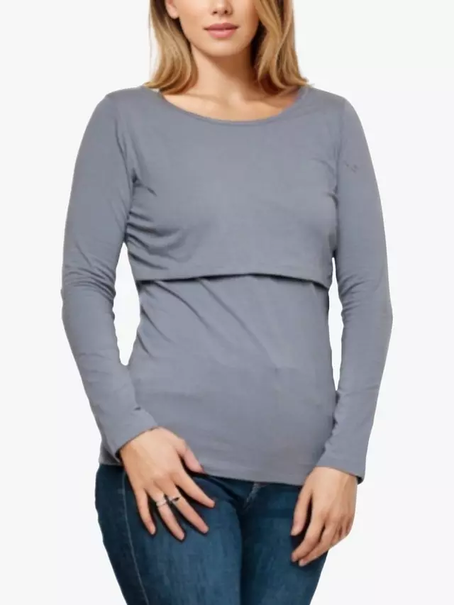

Топ Bshirt Organic Cotton Blend Maternity Nursing, цвет light/grey
