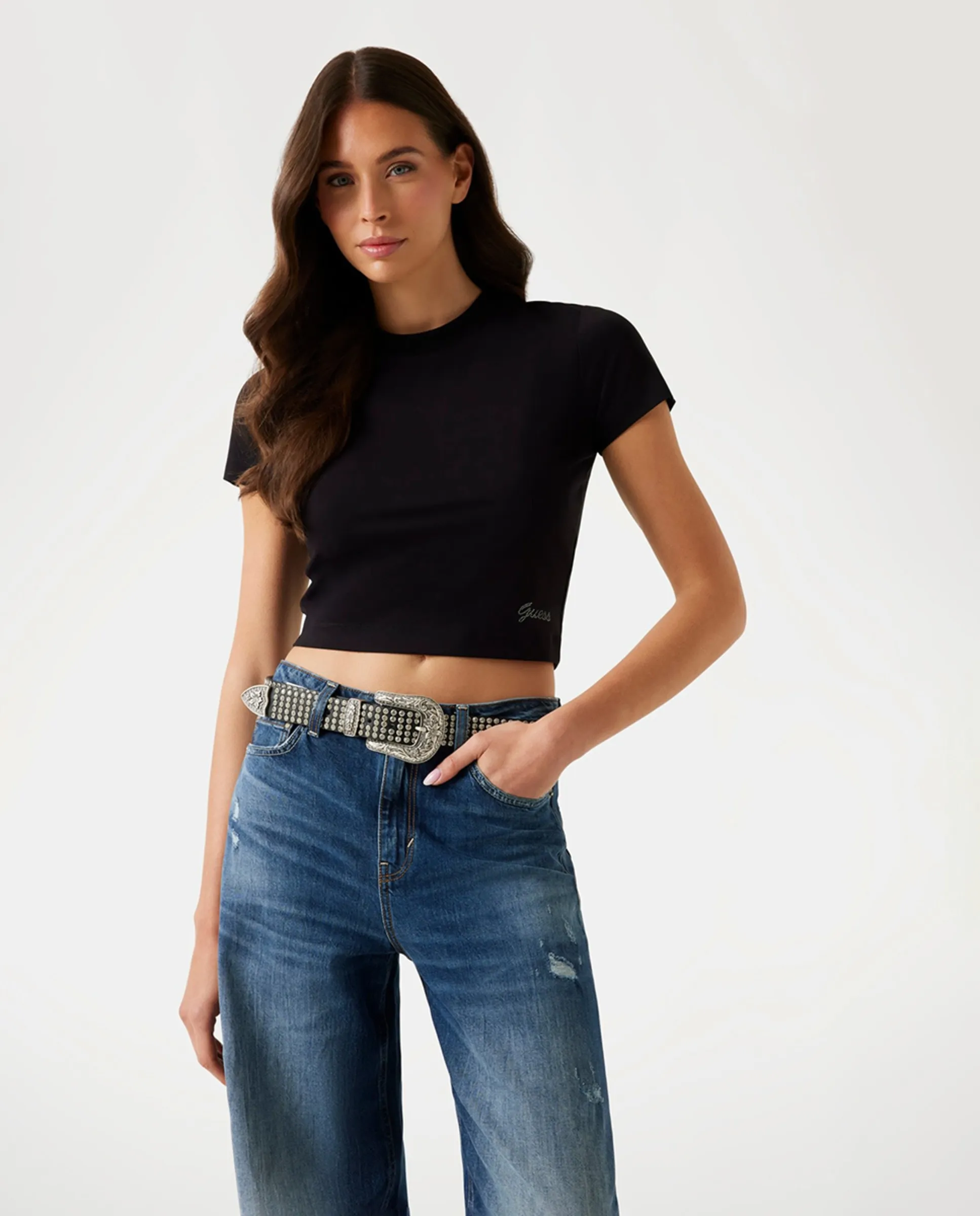 

Женская футболка с коротким рукавом Guess, черный