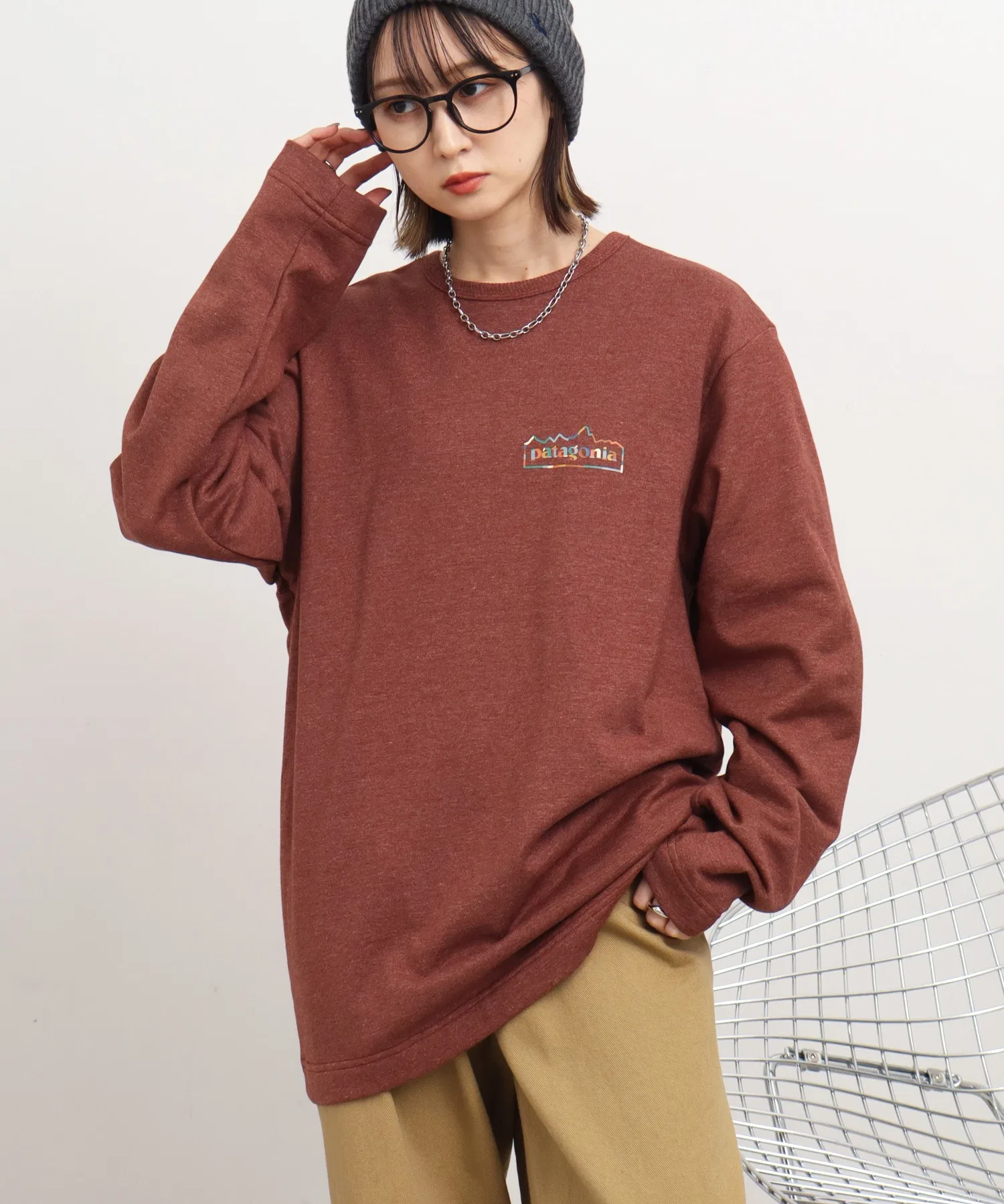 Унисекс футболка с длинным рукавом Patagonia Light Weight Unity Fitz Wildrise Crew красная