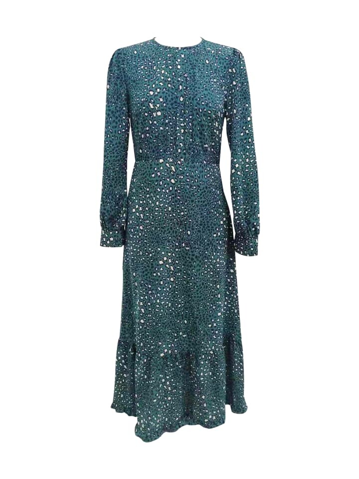 

Длинное платье GINI LONDON Maxi Gini Animal Print Long Sleeve Midaxi, зеленый