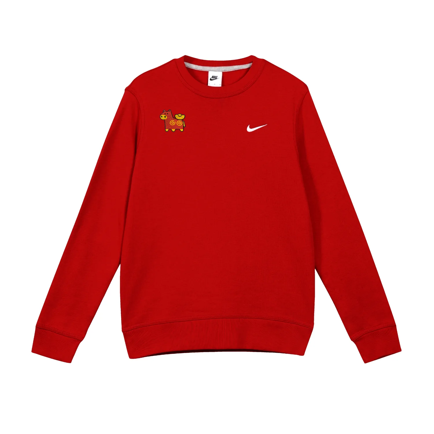 Nike Свитшот мужской Red Crew Neck Moderate Regular