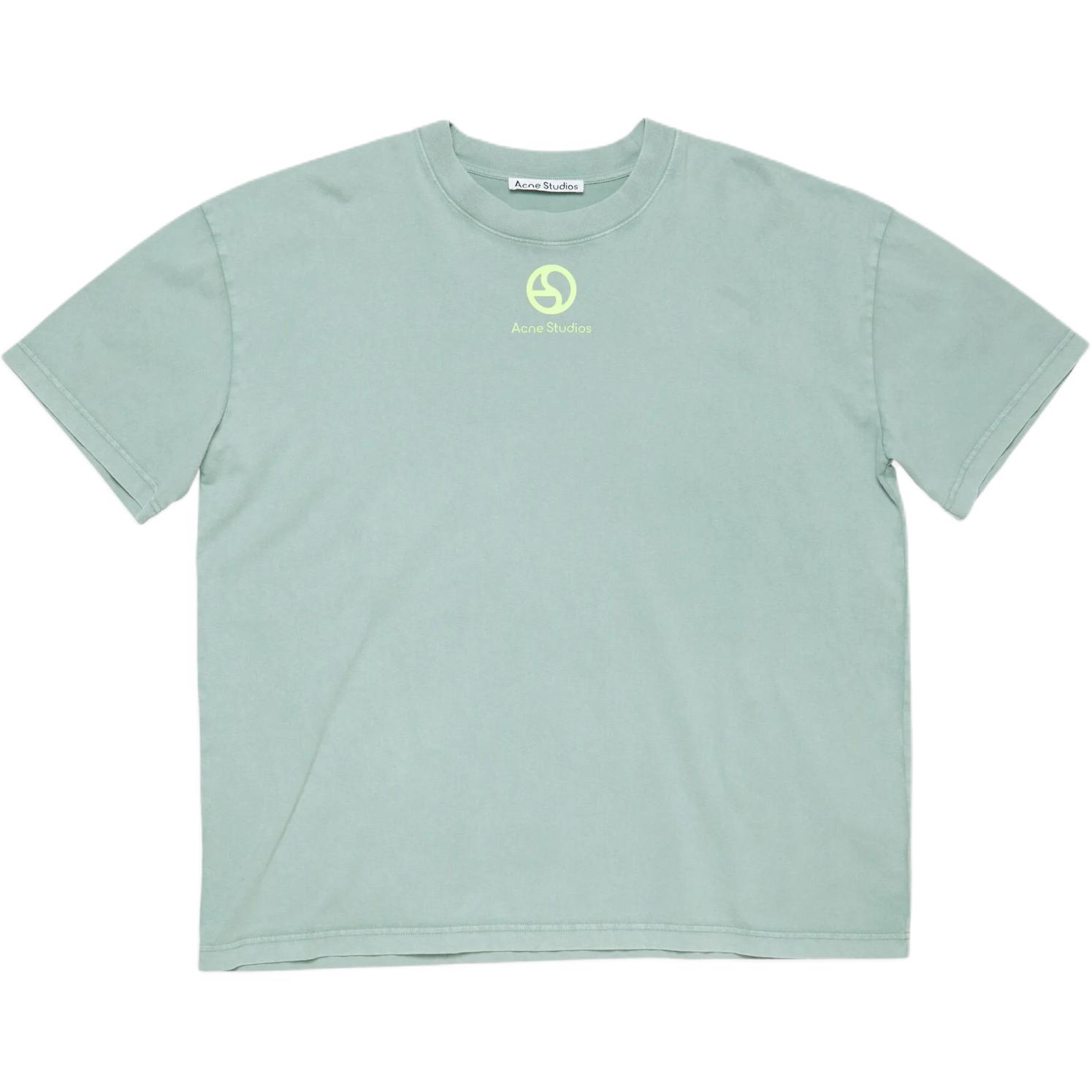 

Футболка из органического хлопка с принтом логотипа Acne Studios, зеленый