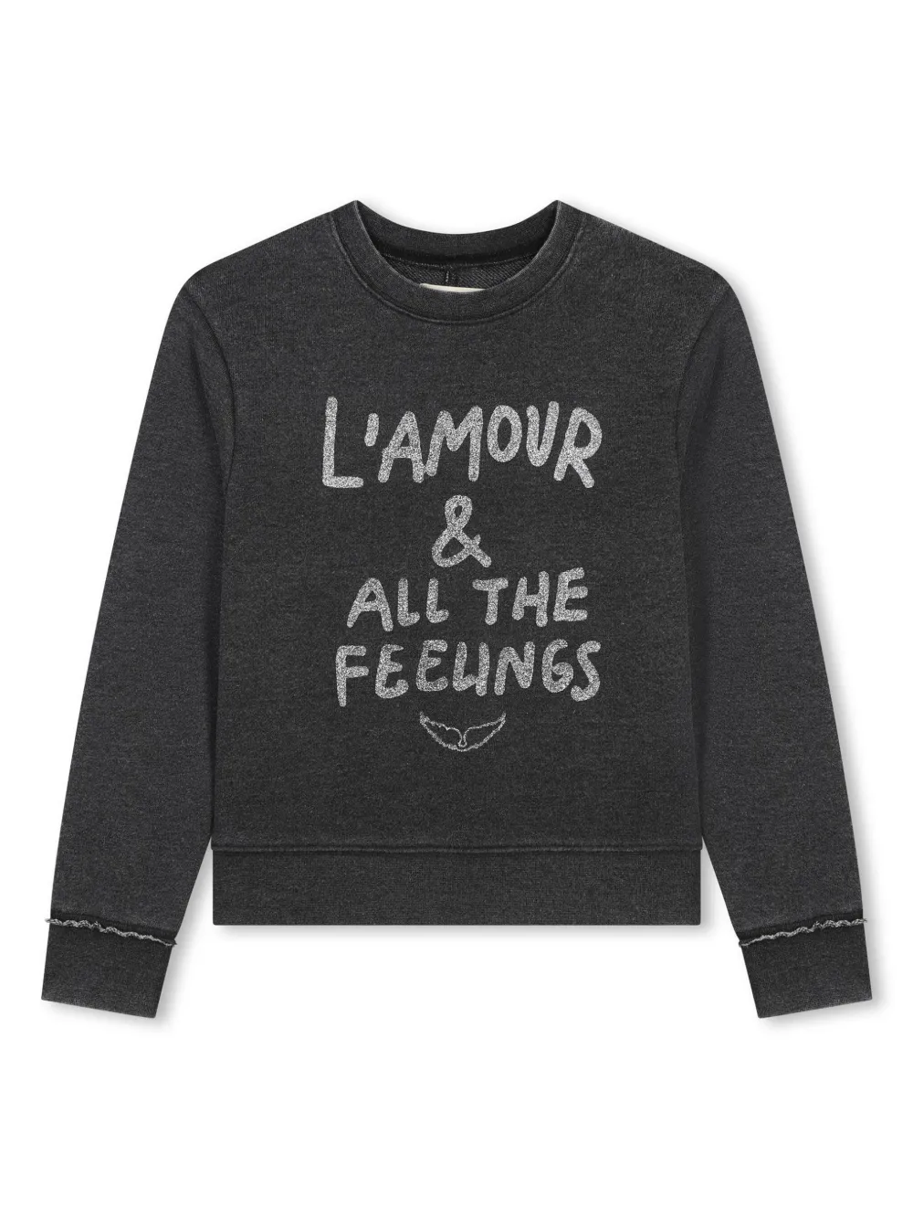 

Толстовка с надписью Zadig & Voltaire Kids, черный