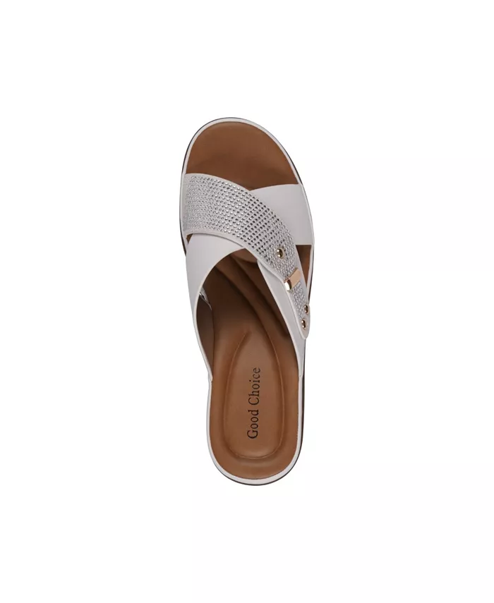 Женские сандалии Ash Crisscross на платформе GC Shoes, белый — фото 4