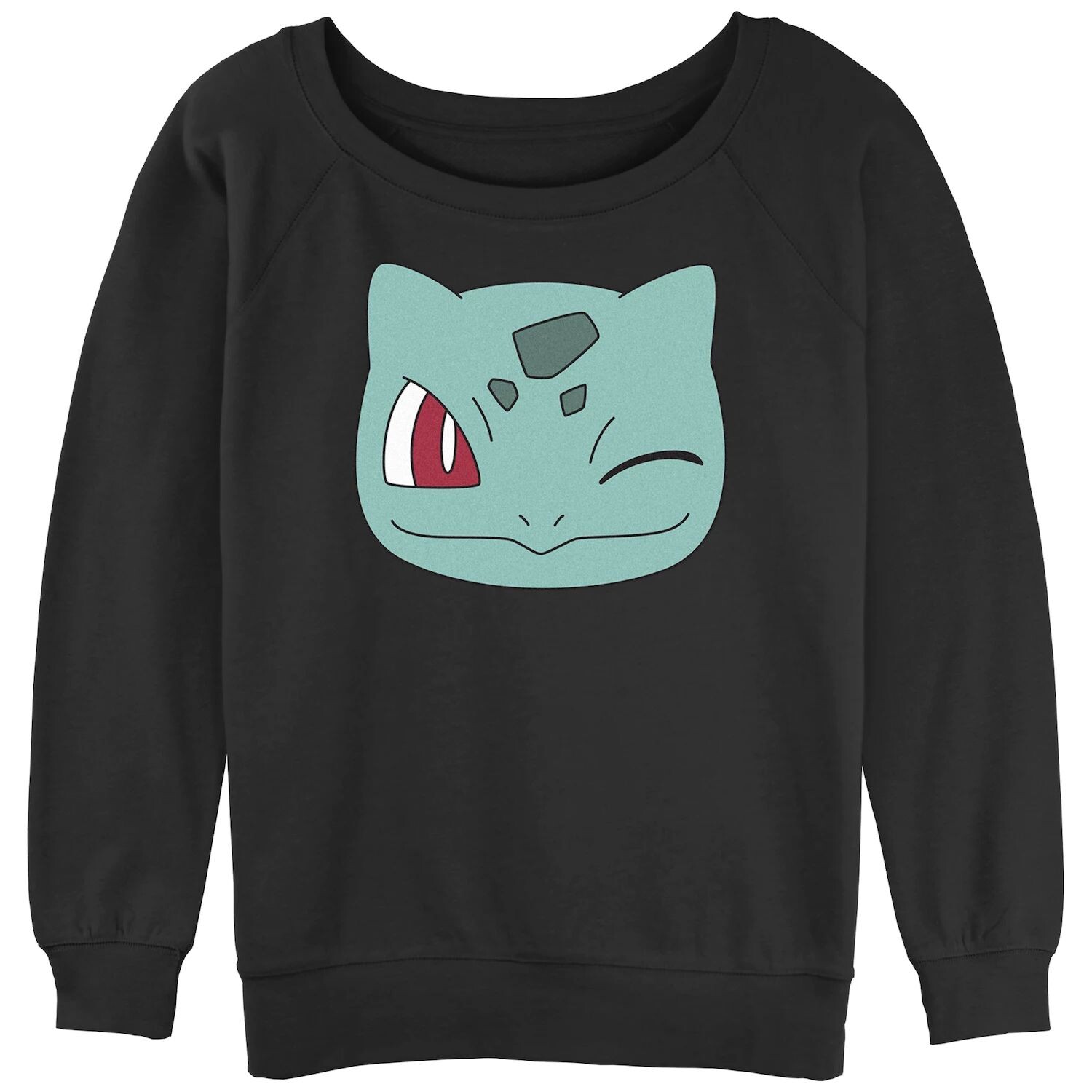 

Махровая толстовка с напуском и рисунком Pokémon Bulbasaur Face для юниоров Licensed Character, черный