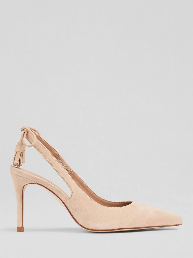 Cary Suede Tassel Slingback туфли-лодочки L.K.Bennett, Beige Trench