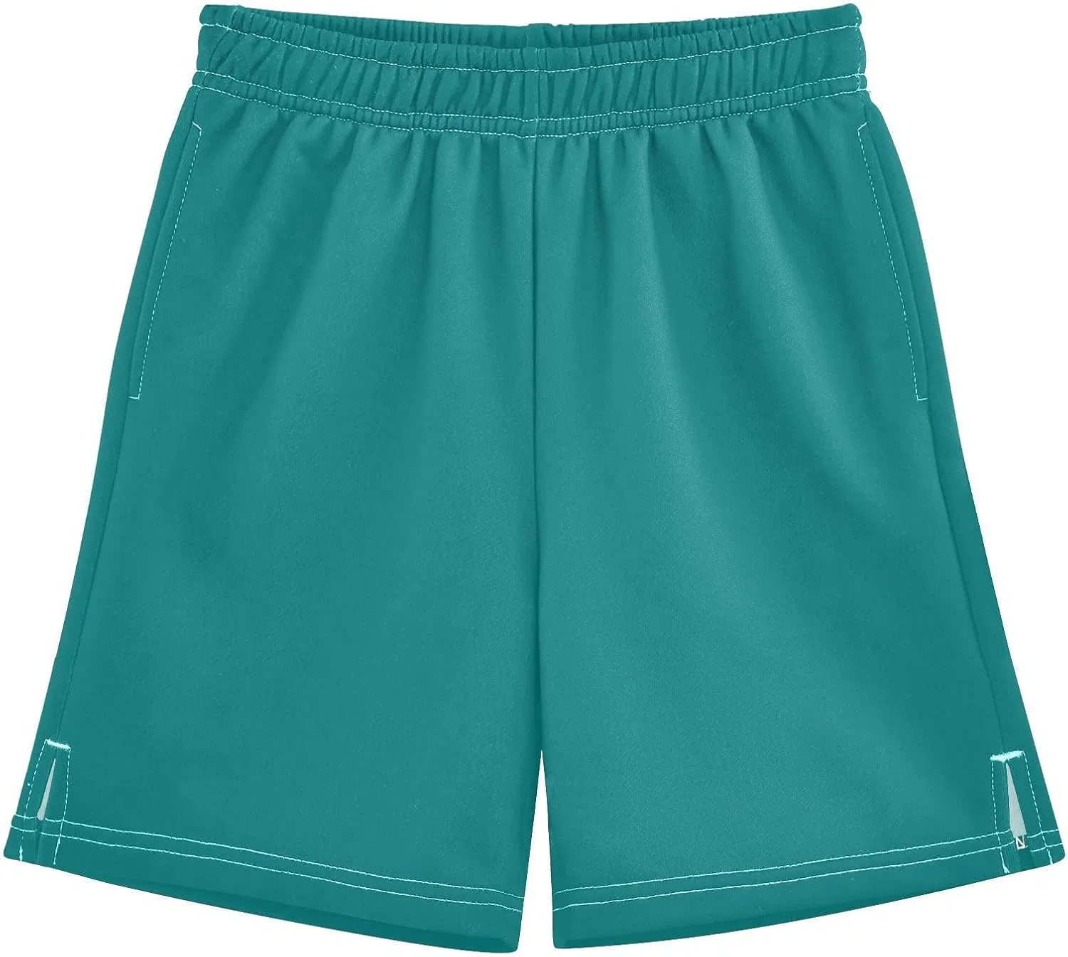 Спортивные шорты для мальчиков Plaaee, Teal Solid Color