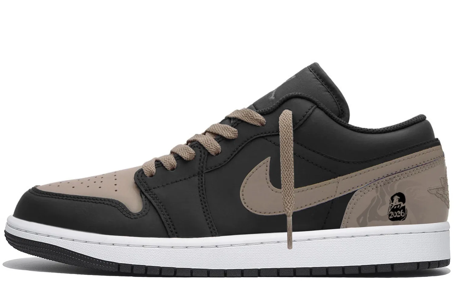 Кроссовки баскетбольные низкие Jordan Air 1 Black Brown — фото 3