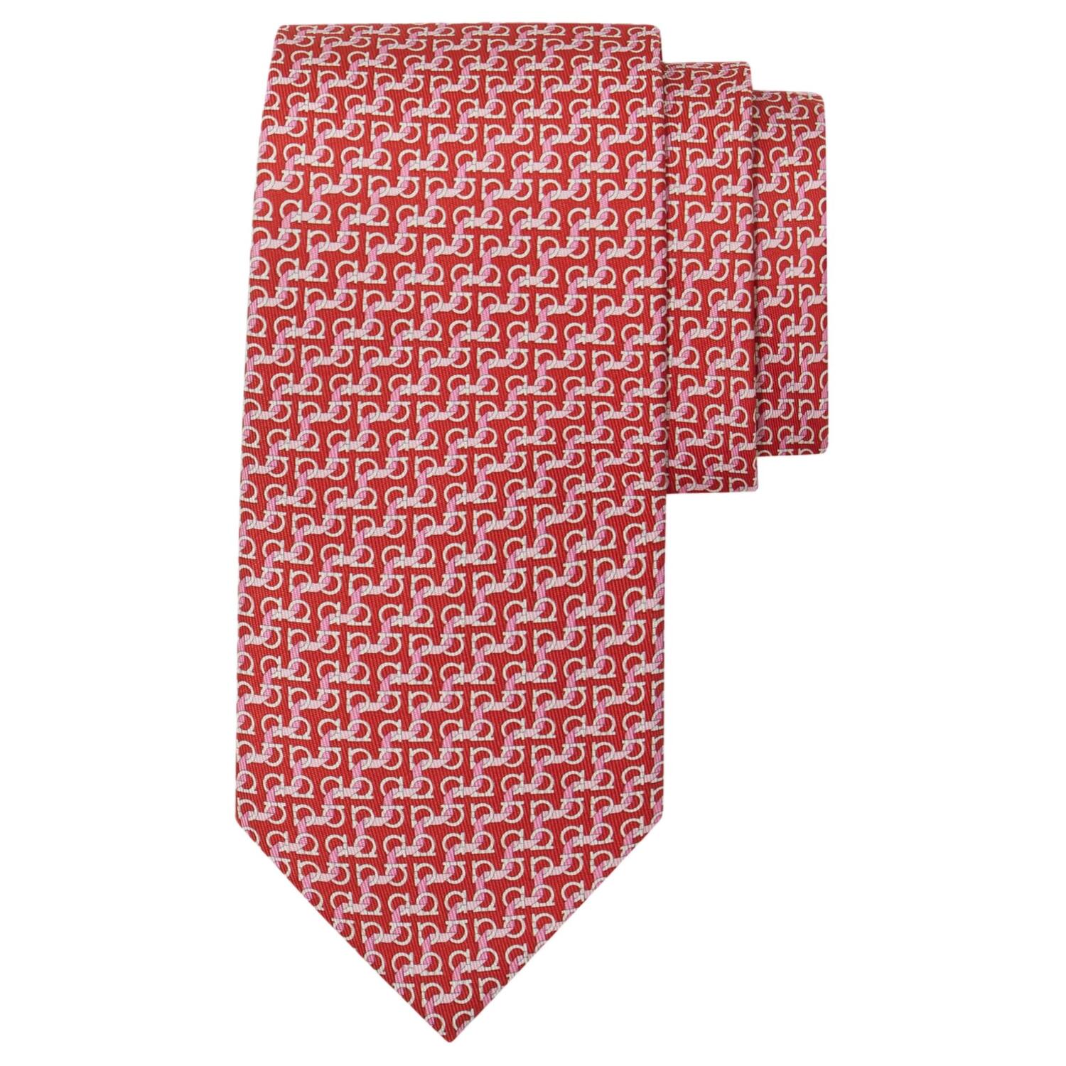 

Ferragamo Галстук с принтом Gancini, Red