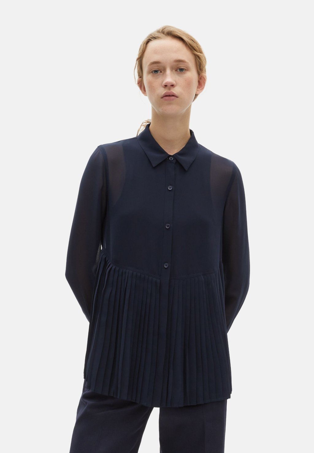 

Блузка на пуговицах The Kooples, темно-синий