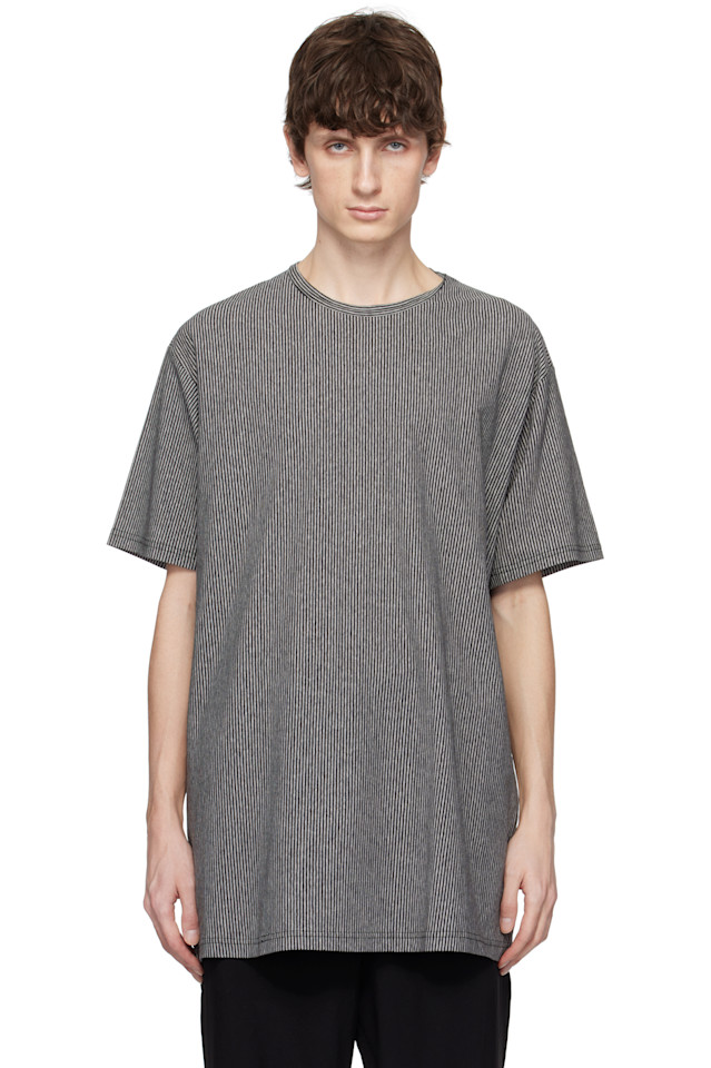 

Футболка с круглым вырезом Yohji Yamamoto, цвет charcoal