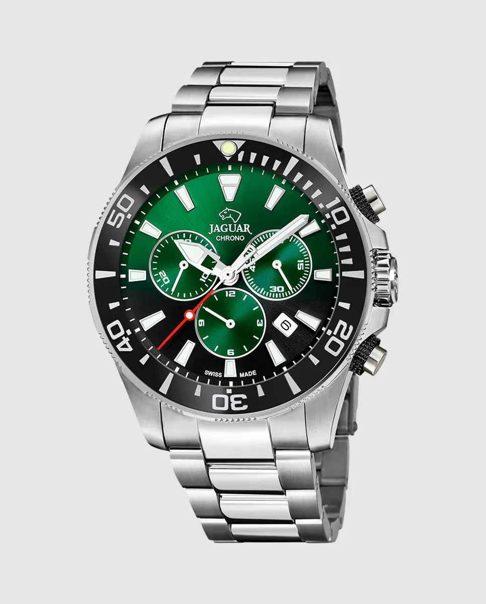 

J861/9 Представительские мужские часы из серебряной стали Jaguar, серебряный