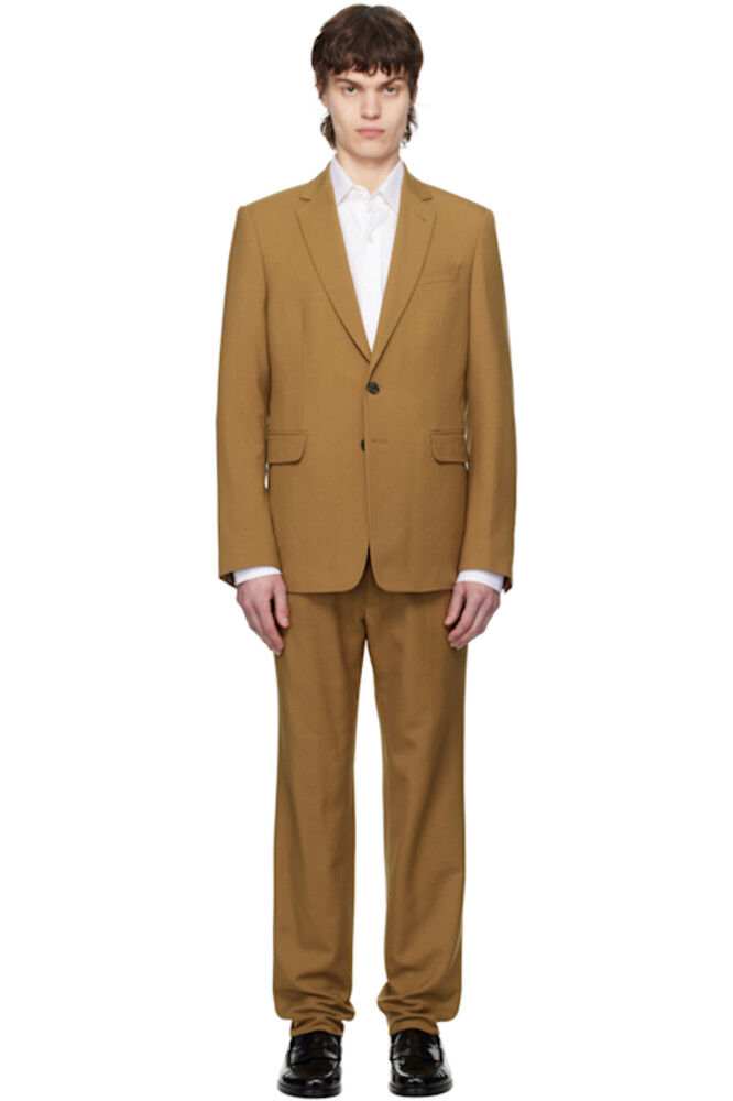

Однобортный костюм цвета загара Dries Van Noten