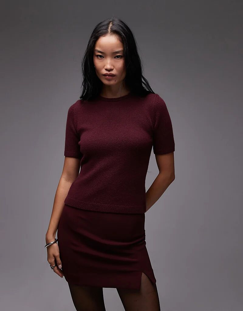 

& Other Stories тонкий трикотажный топ цвета бордового вина