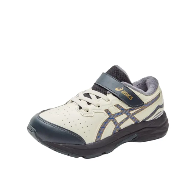Детские беговые кроссовки Asics Breathable Rebound Support Low Top для детей 3-7 лет, цвет экрю/серый — фото 2