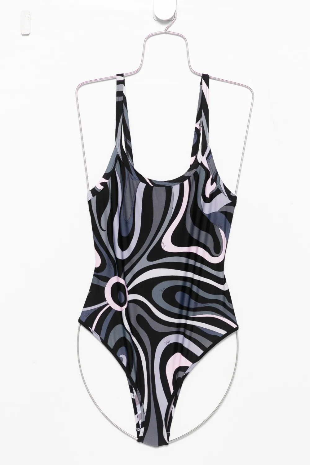 

Купальник с квадратным вырезом Pucci, черный