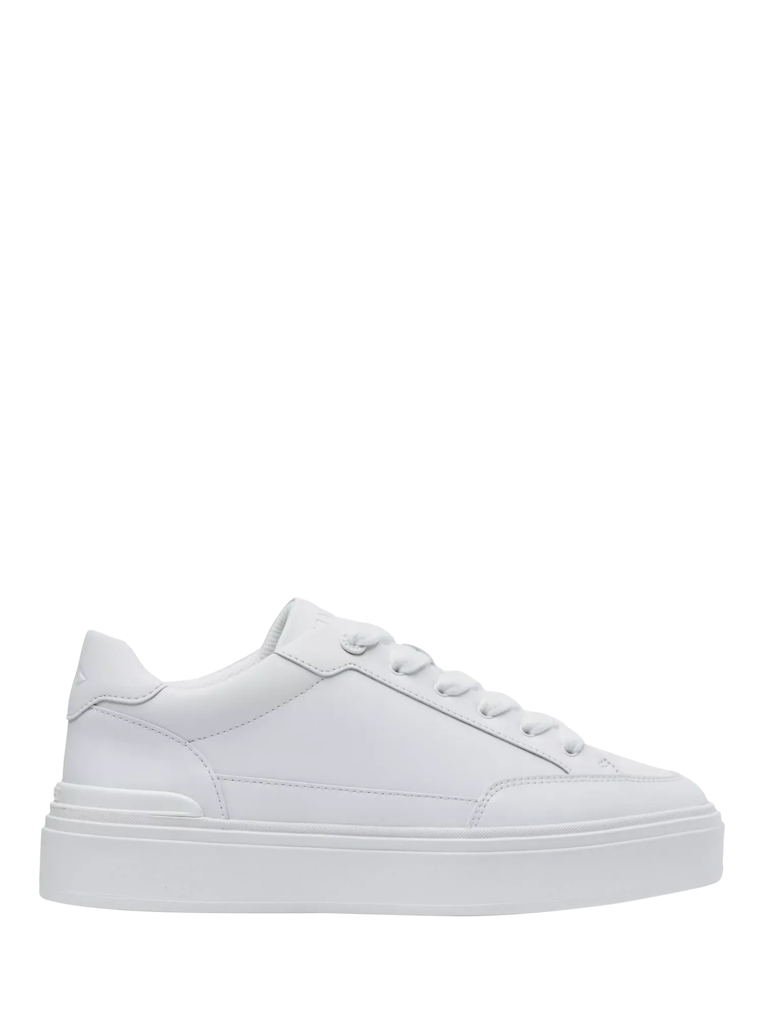 Кожаные кроссовки Lansbury на шнуровке Mallet, White