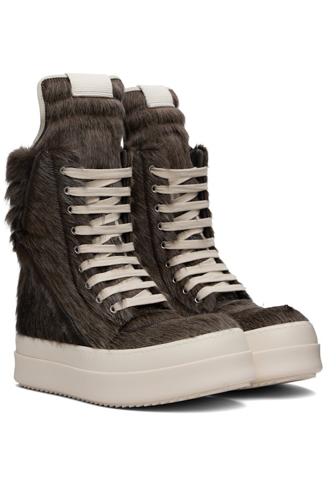 Rick Owens Коричневые кроссовки Concordian MegageoBaskets — фото 4