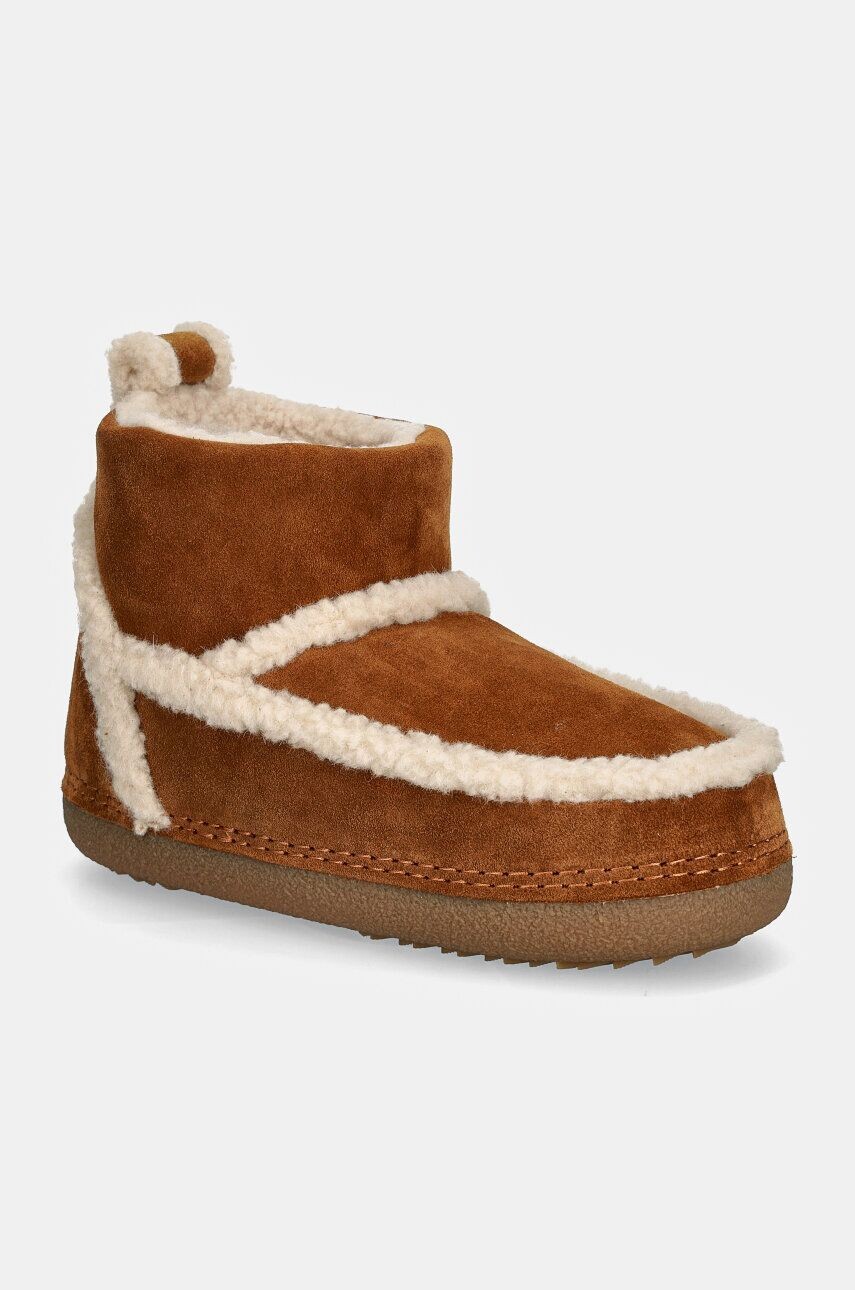 

Замшевые зимние ботинки Inuikii Classic Shearling Low, коричневый