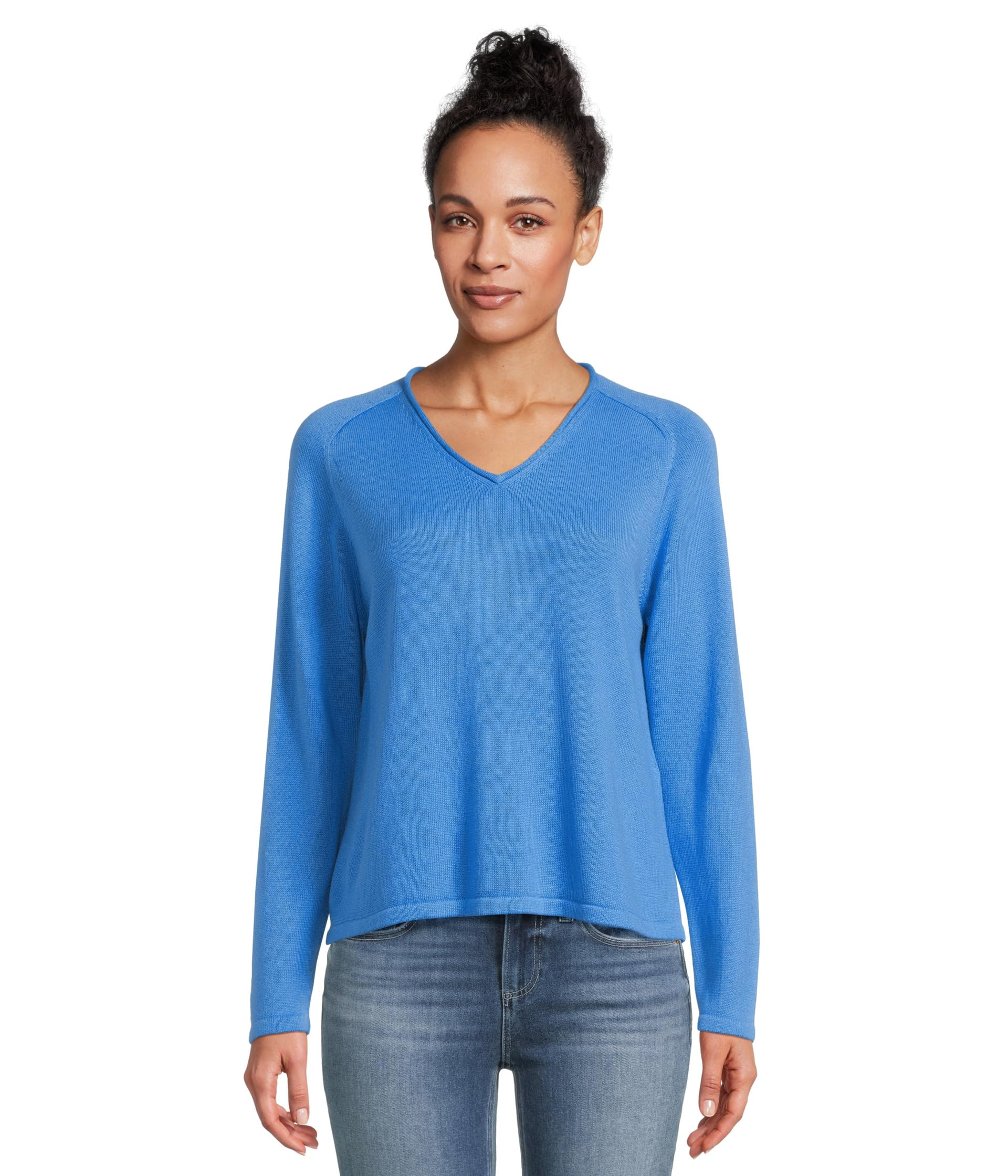 

Свитер Eileen Fisher V-Neck Sweater, AzureSee Less