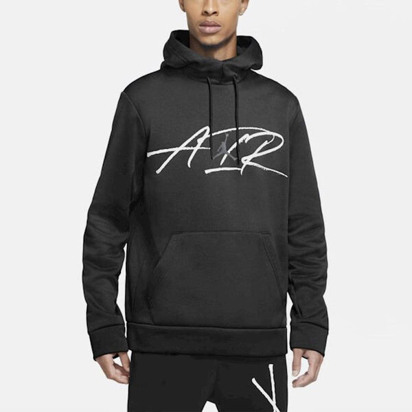 Толстовка Air Jordan Therma Graphic Casual Sports Pocket hooded Pullover Black, черный — фото 3