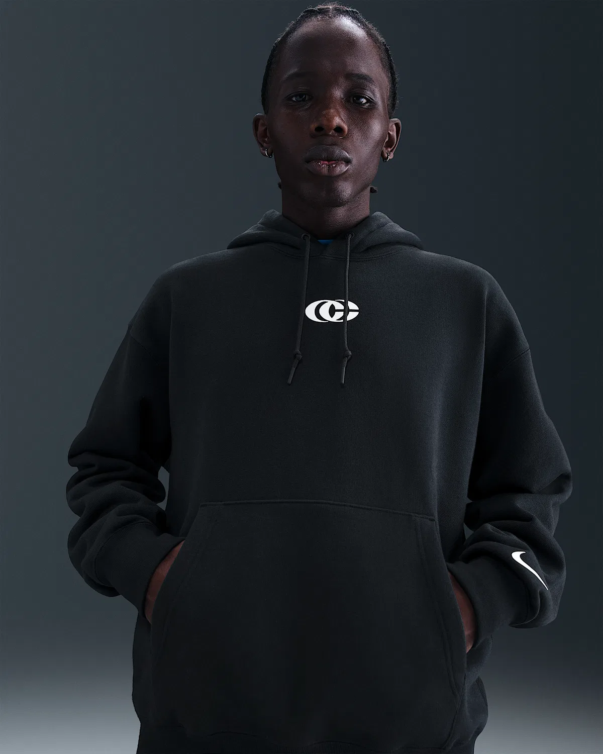 Nike Basketball Fleece Pullover Hoodie Caitlin Clark, Black/Sail — фото 3