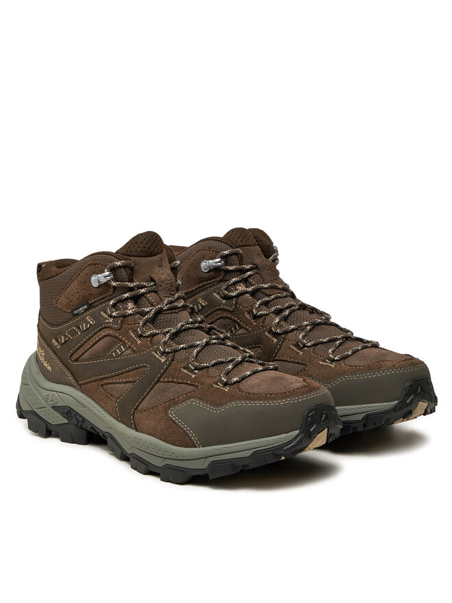 Треккинговые ботинки Jack Wolfskin Vojo Tour Lt Texapore Mid M A62074, коричневый — фото 2