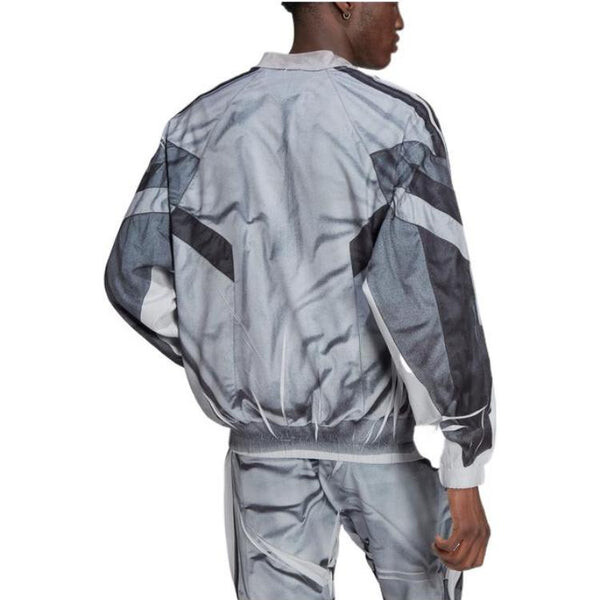 Куртка Men's adidas originals Logo Zipper Long Sleeves Jacket Gray, серый — фото 3