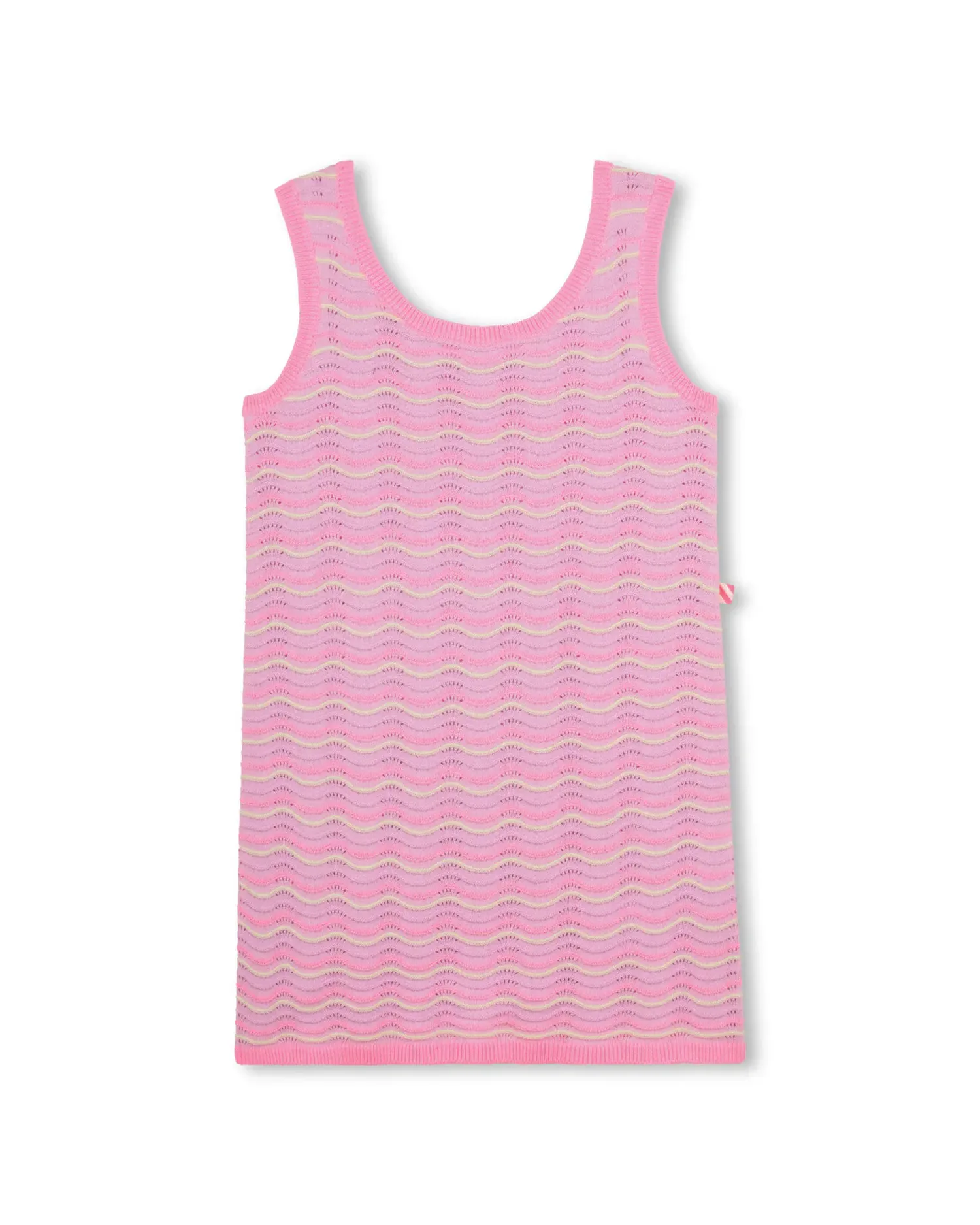Детское платье из хлопка в полоску Billieblush, Rosa Chicle