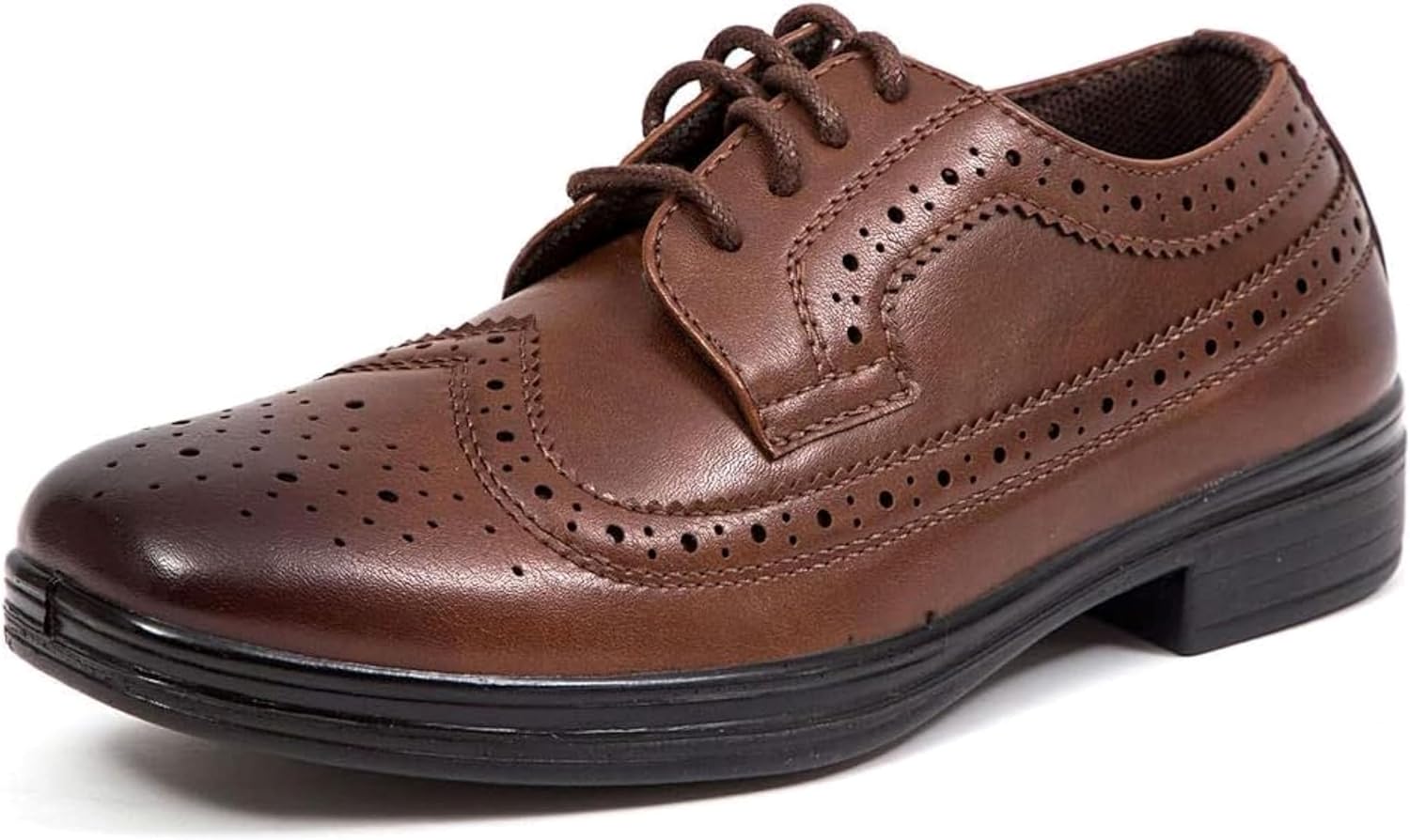 

Мужские классические туфли Deer Stags Ace с крыльями и брогированием, оксфорды для церкви, школьной формы, выпускного/путешествий, коричневый