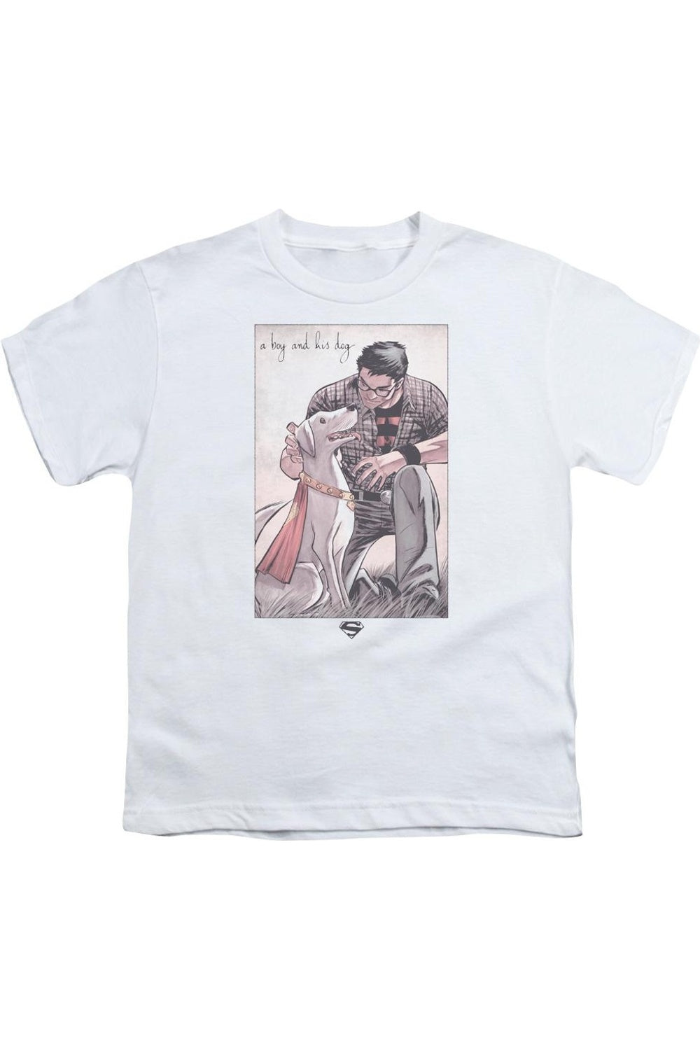 

Футболка с коротким рукавом для детей "Супермен - лучший друг человека" Gildan, белый